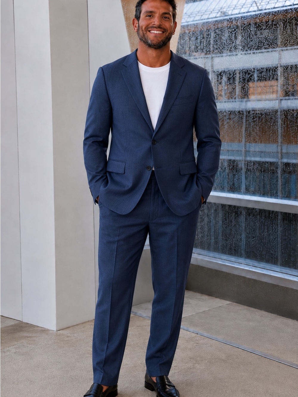 Polo by Ralph Lauren Slate Blue Men's Two-Piece Suit